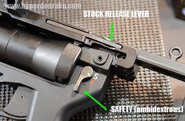 ストックリリースレバー　アンビタイプのセフティ