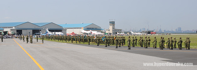 木更津駐屯地　記念式典　隊員整列