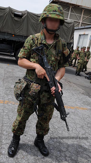 第3普通科大隊の隊員(三等陸尉)