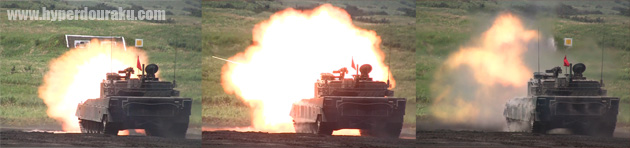 120mm滑腔砲の音圧