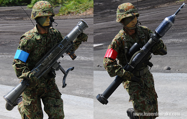 84mm無反動砲と、110mm個人携帯対戦車弾