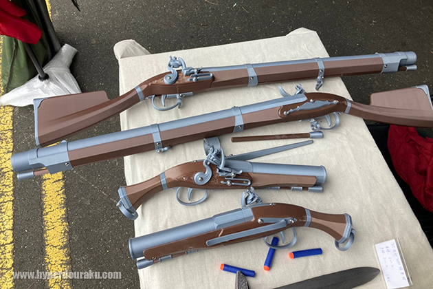 ナーフ弾を撃てるフリントロックピストル&ライフル