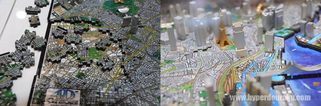 昭和33年時点の東京地図のペーパーピース