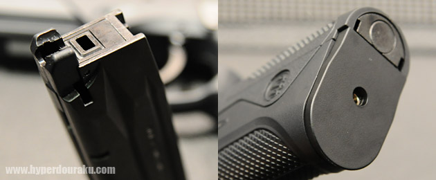 マガジンのリップ部分と底部