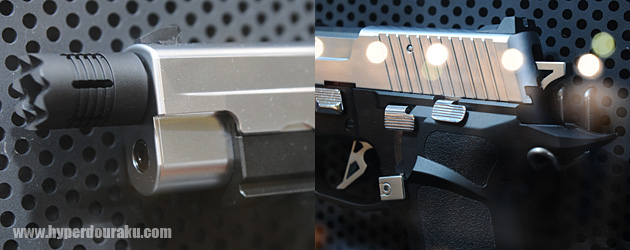 ストライクフェイス付きのフラッシュハイダー