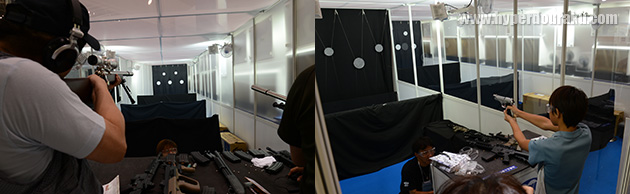 併設のシューティングレンジ