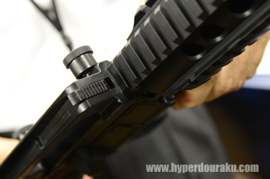 前面のスイッチを引いて取り外せる