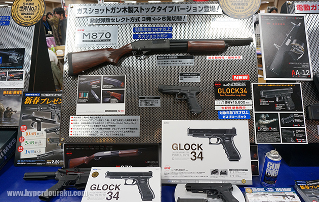 グロック34 M870リアルウッド