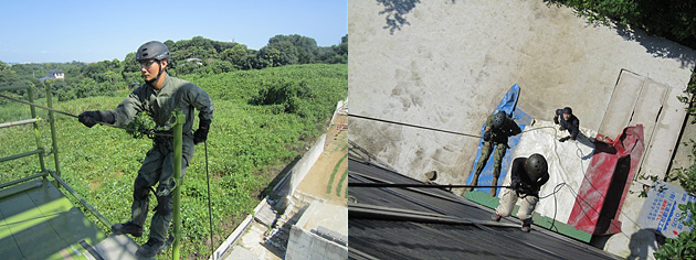 ラペリング(ロープ降下)