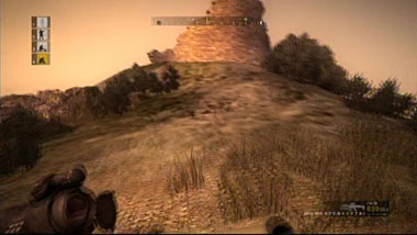 丘の上へ駆け上る