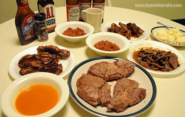 ステーキでディナー