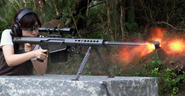 みったんもバレットM82A1を射撃