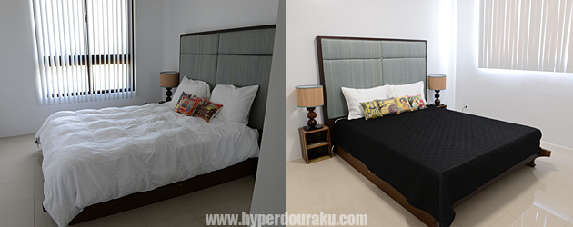 クイーンサイズのベッド
