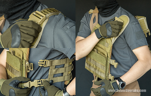 左肩と左脇腹にファステックを装備