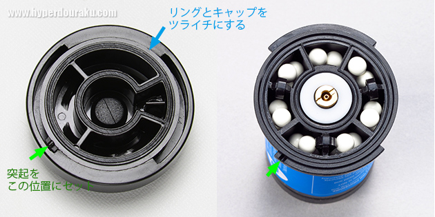ボトムキャップの締め方