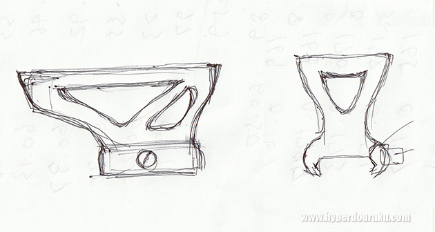 手書きでマウントのデザイン