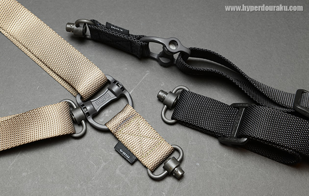 Dリング両サイドにあるQDスリングマウント