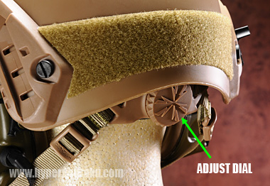 ライナーを調節ダイヤル