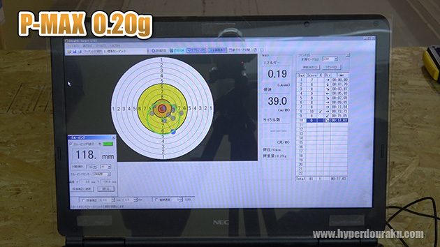 最も良かった10発 118.0mm