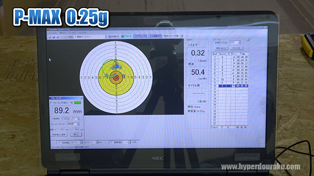 最も良かった10発 89.2mm