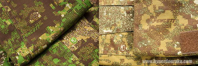 大小のピクセルパターンが組み合わされている