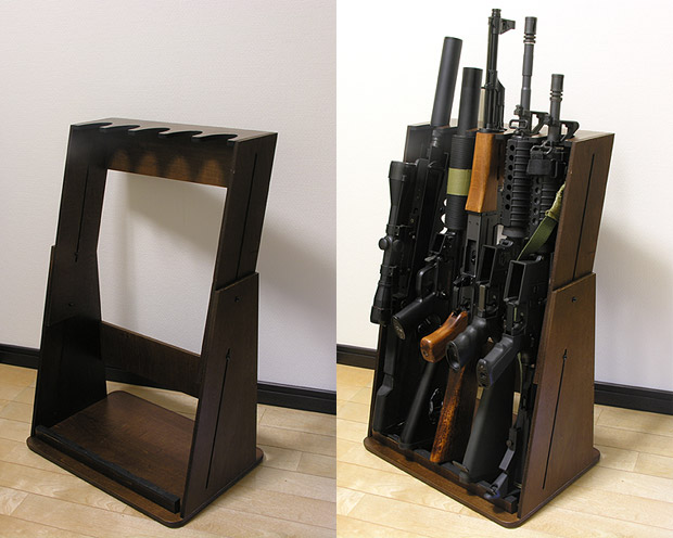 ファクトリーブレイン 変動型GUNスタンド 5丁ロング