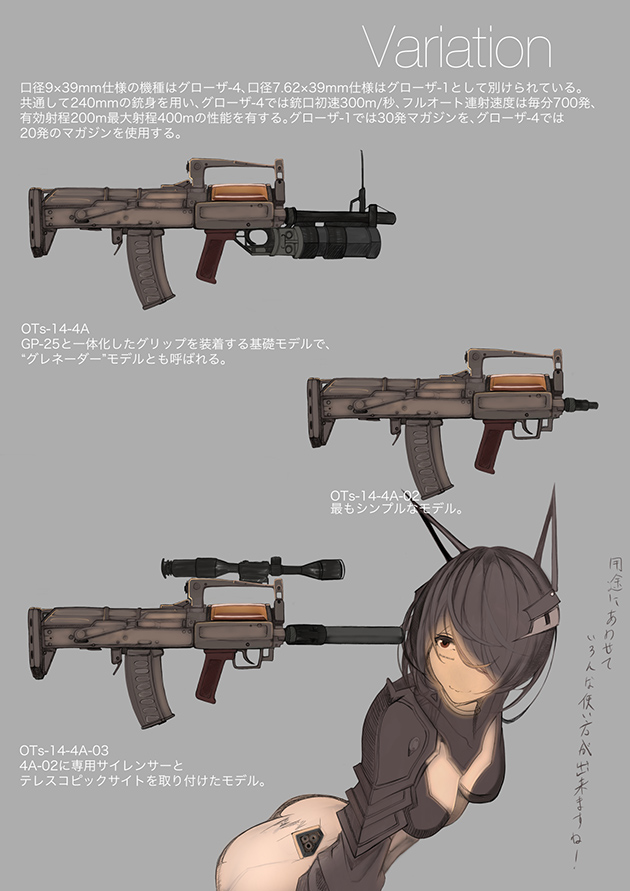 世界のド変態銃図鑑 Vol.44 OTs-14 グローザ 2