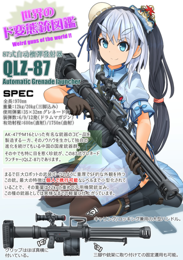 世界のド変態銃図鑑 Vol.59 87式自動榴弾発射機 QLZ-87 1