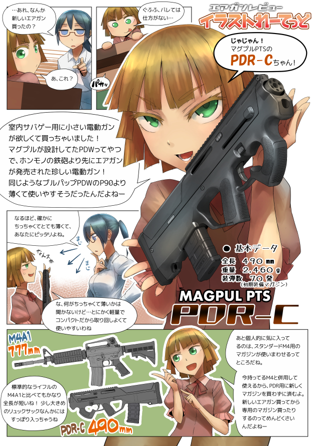 エアガンレビュー イラストれーてっど: MAGPUL PTS 電動ガン PDR-C 1