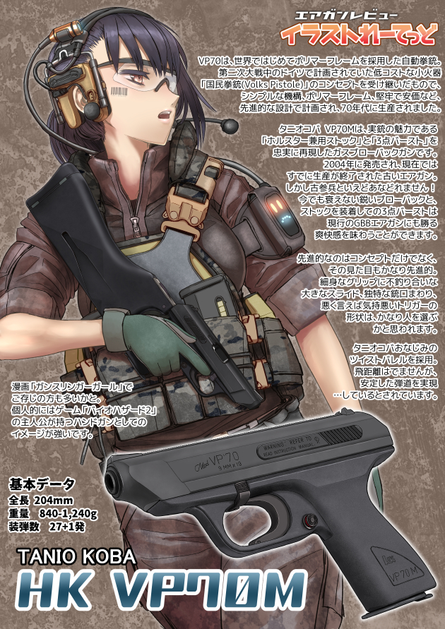 タニオコバ ガスガン HK VP70M 1