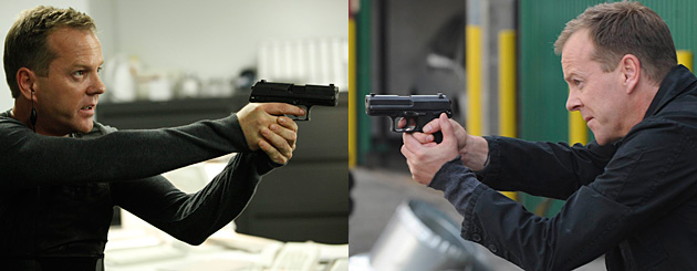 ジャックの拳銃の構え方