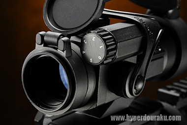 輝度調節は右上のダイヤルで