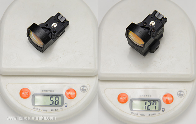 本体のみでの重量は電池含めて58g