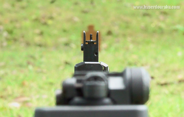 アイアンサイトで狙ってみたイメージ