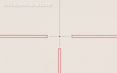 レティクル中心部の拡大　ガラスレティクル