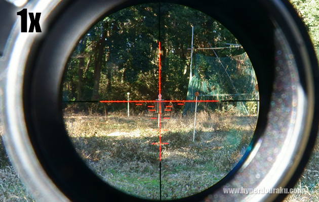 レティクルを赤く光らせる