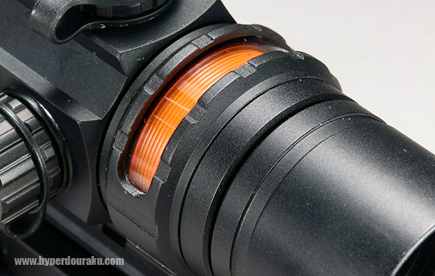 レティクル中央部は点灯・消灯