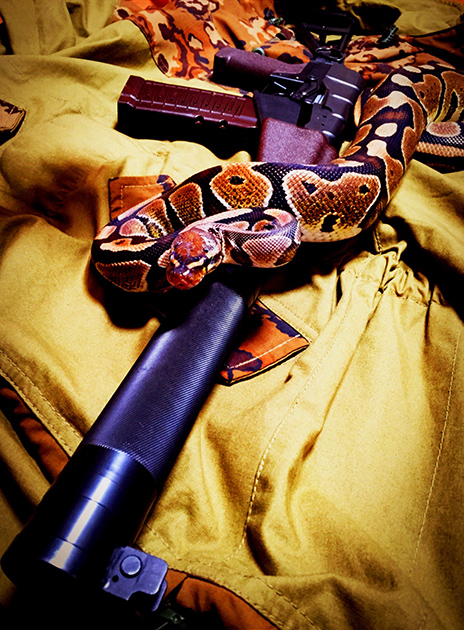 gorkaと蛇ちゃん迷彩