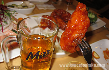 チキンが辛くて美味い