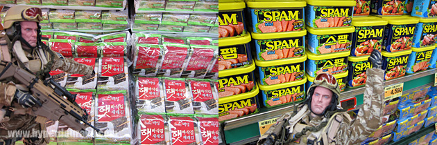 韓国海苔とか、プデチゲに必須のスパム