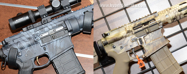 迷彩柄が転写されたライフル