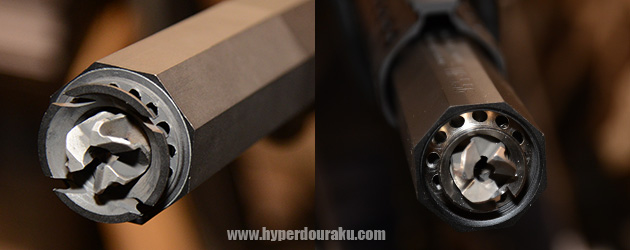 サプレッサーの先端