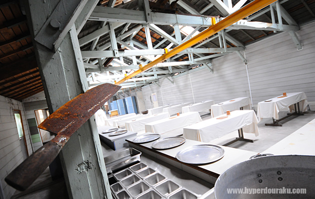 北側倉庫の食堂エリア