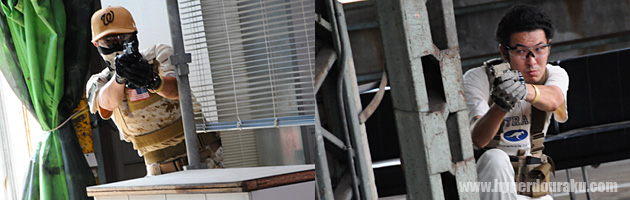 ハンドガンで狙う