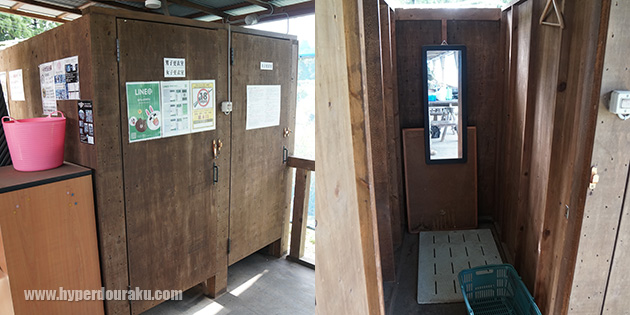 個室タイプの男女更衣室