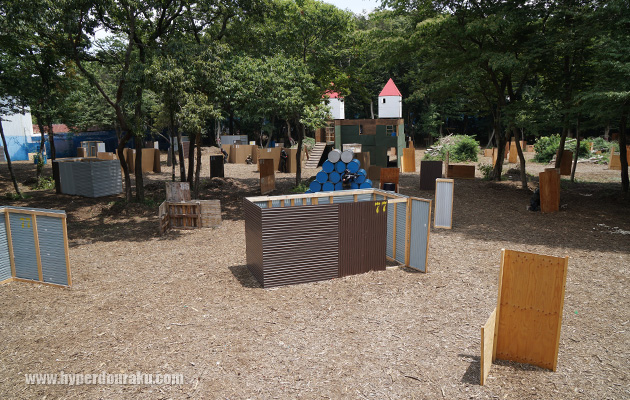 茶色の砦からフィールド中央を望む