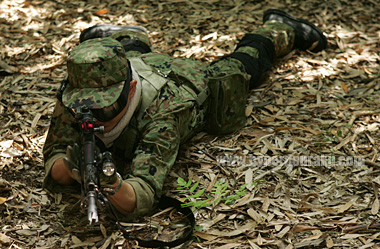 プローンポジションであれば、身を低くして攻撃することができる。