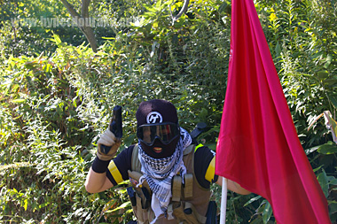 フラッグゲットするのは難しいが、チャレンジ!