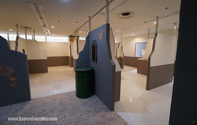 アウトブレイクスタジオの広さは16m×25m