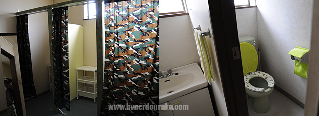 更衣室と女子トイレ